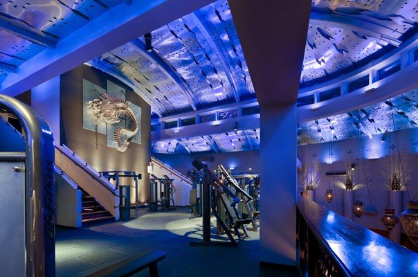 Relaxing gym lighting