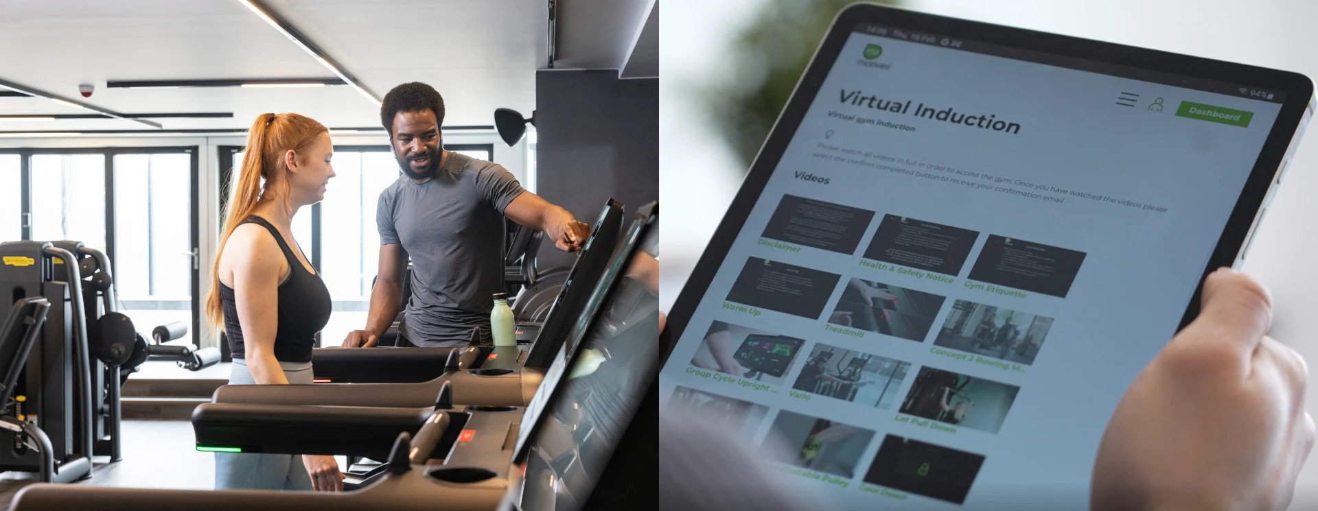 Virtual gym inductions