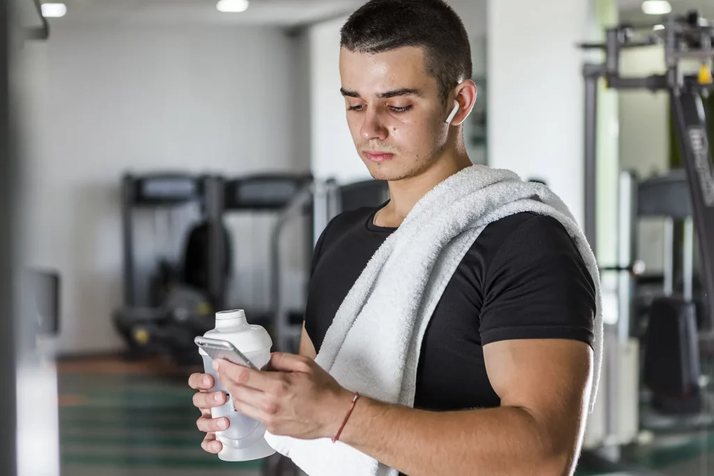 Student in University gym